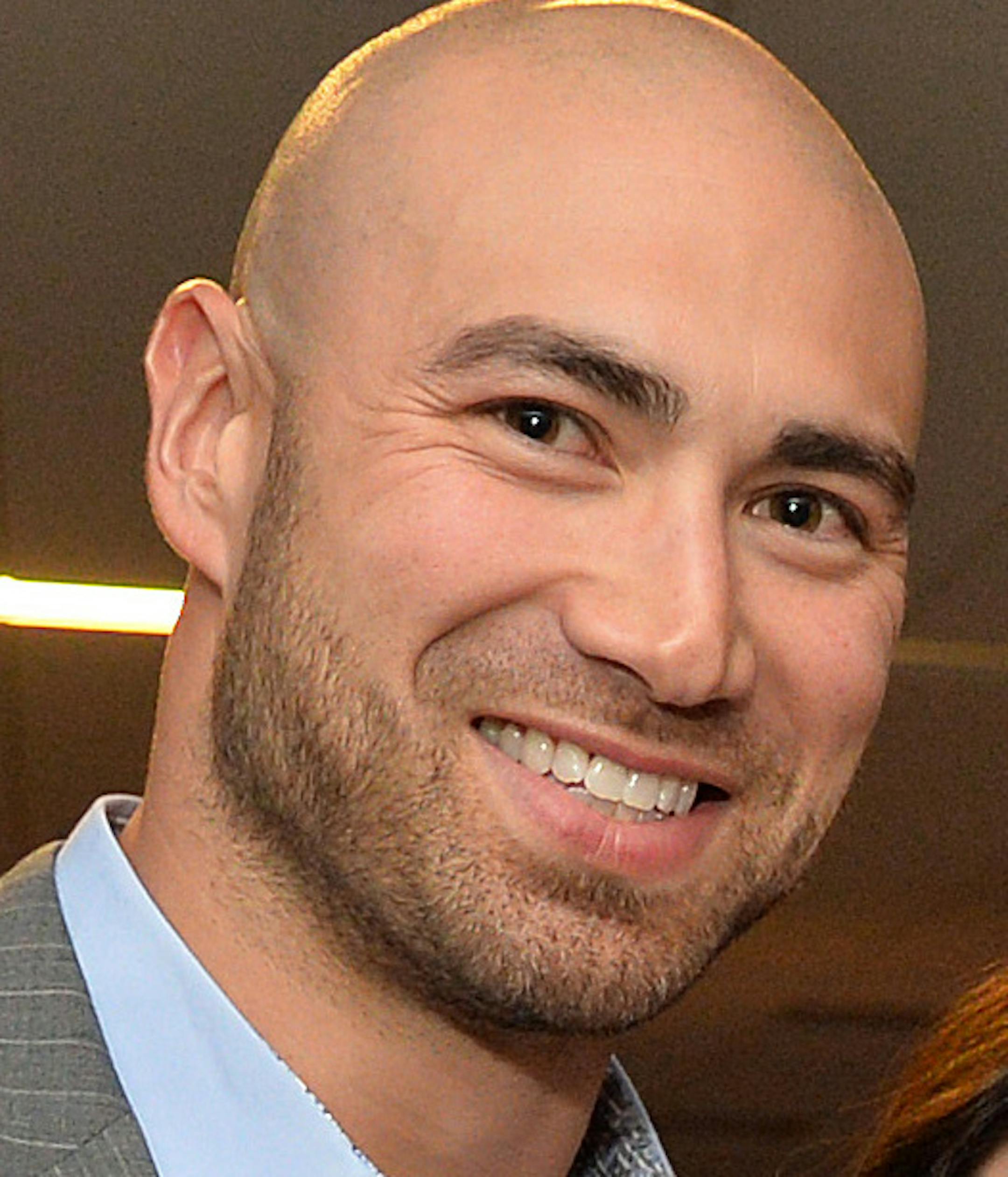 Former Vikings' linebacker Ben Leber, Noelle Varecka and Abby Leber chat before the Diamond Awards ceremony Thursday night at Target Field's Legends Club. ] (SPECIAL TO THE STAR TRIBUNE/BRE McGEE) **Ben Leber (left), Noelle Varecka (center), Abby Leber (right) ORG XMIT: MIN1401231950381725
