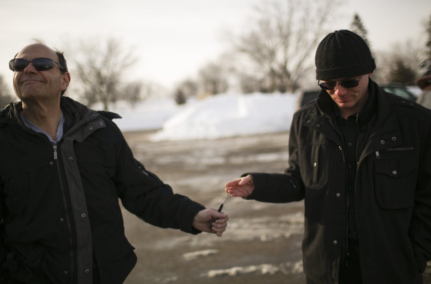 Damon Thibodeaux handed the car keys to Steve Kaplan after he failed his road test during a driver's license exam in Arden Hills on March 7, 2013.