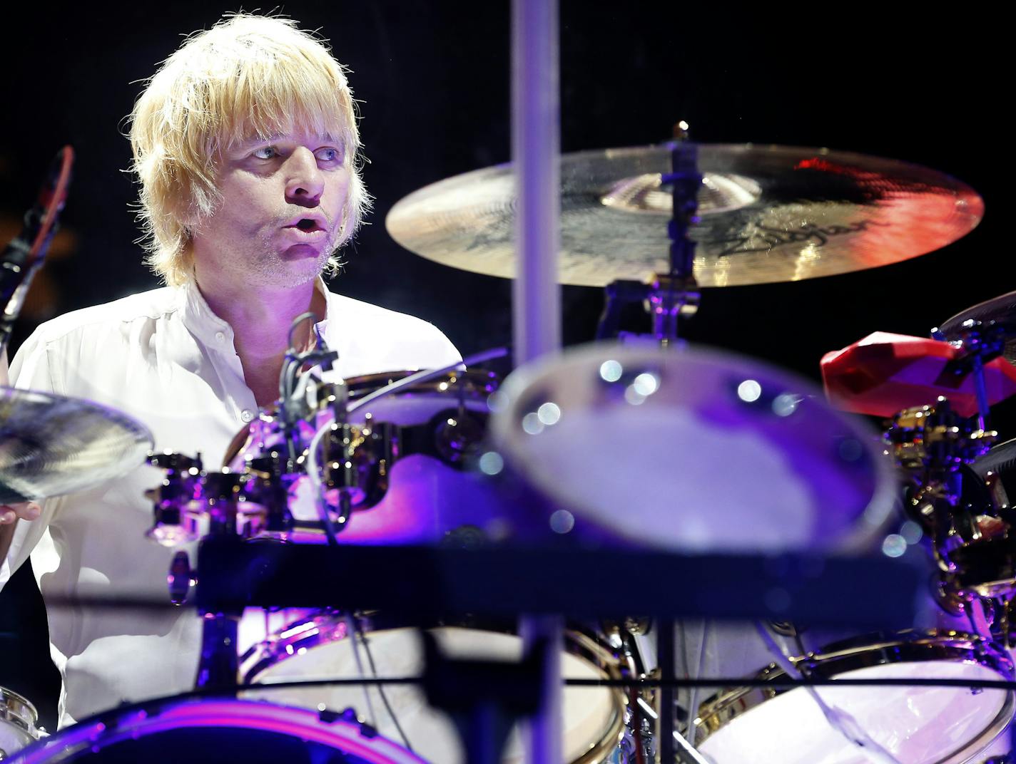 Drummer Zak Starkey of The Who performed at Target Center. Starkey is the son of Ringo Starr. ] CARLOS GONZALEZ cgonzalez@startribune.com - May 1, 2016, Minneapolis, MN, Target Center, The Who the legendary British rock group on its final tour