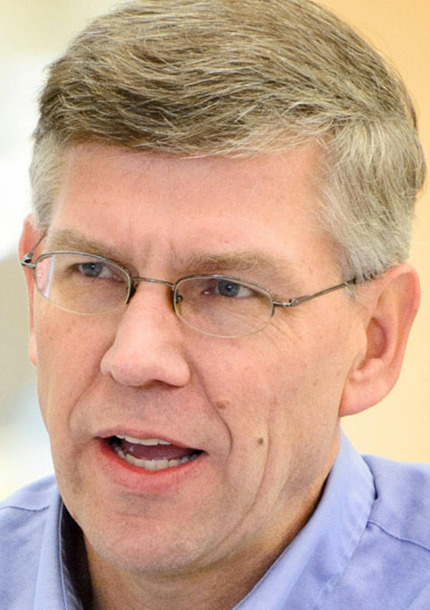 Rep. Erik Paulsen spoke with constituent Mike Lehman at the Cub Foods in Champlin as part of Congress On Your Corner. Lehman was hoping to get Paulsen's help to get the names of his father and the 62 other sailors that died when the USS Frank E. Evans sank, during the Vietnam War era, to be included on the Vietnam War Memorial. ] GLEN STUBBE * gstubbe@startribune.com Thursday, October 15, 2015