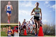 Clockwise from top left, Hopkins’ Sydney Drevlow, Hutchinson’s Isabelle Schmitz and Minneapolis Southwest’s Sam Scott are top-ranked runners.