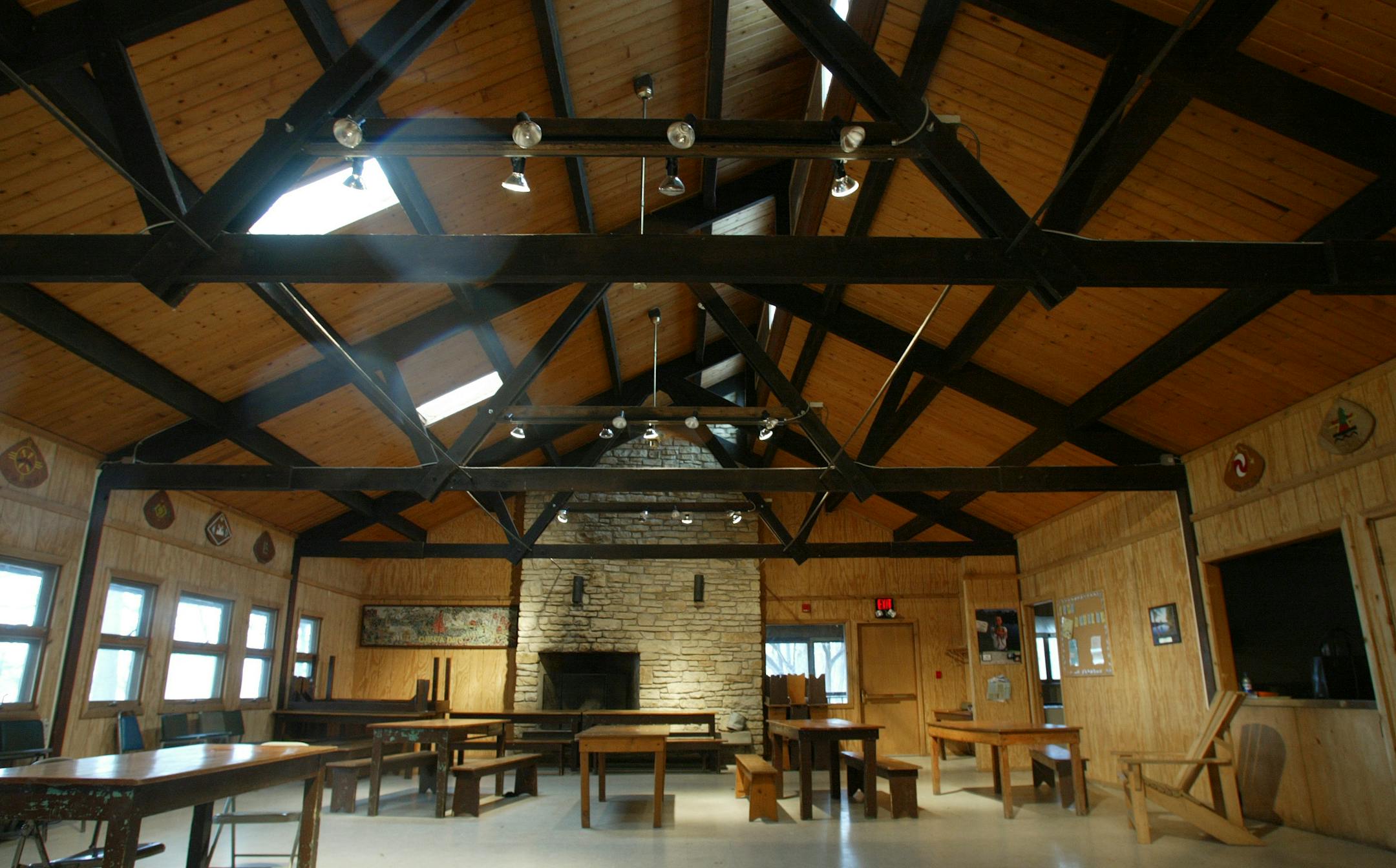 Strom Hall at Camp Ojiketa is one of several picturesque buildings that are part of the former Camp Fire campground on Green Lake, near Chisago City. Lack of funding forced its closure as a campground, but the community has pulled together to transform it into a park.