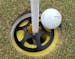 How Jeremy Savageau's ball appeared after scoring a hole-in-one on the third hole at the Refuge Golf Course in Oak Grove.