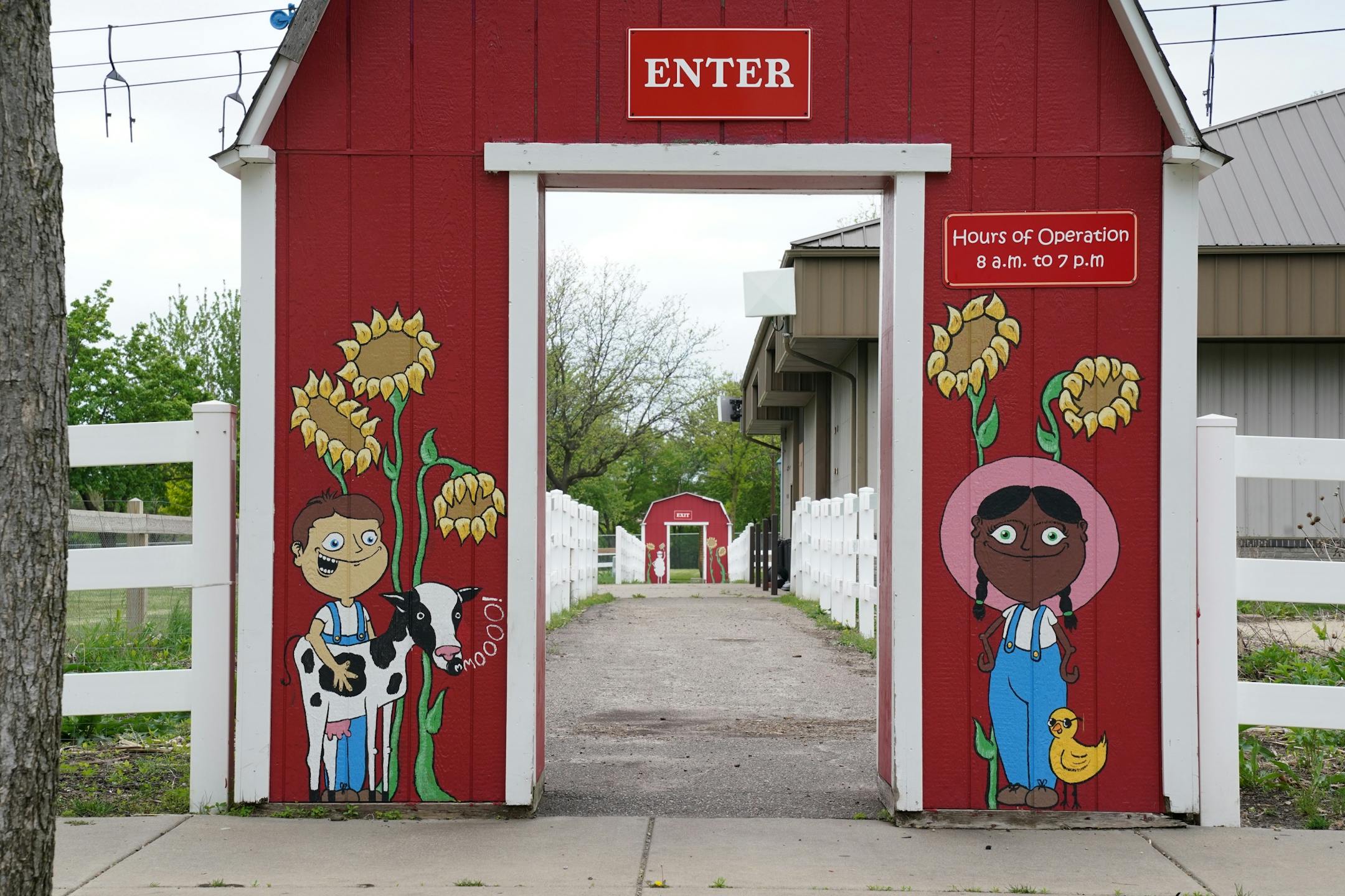 Scenes from the State Fairgrounds Thursday.