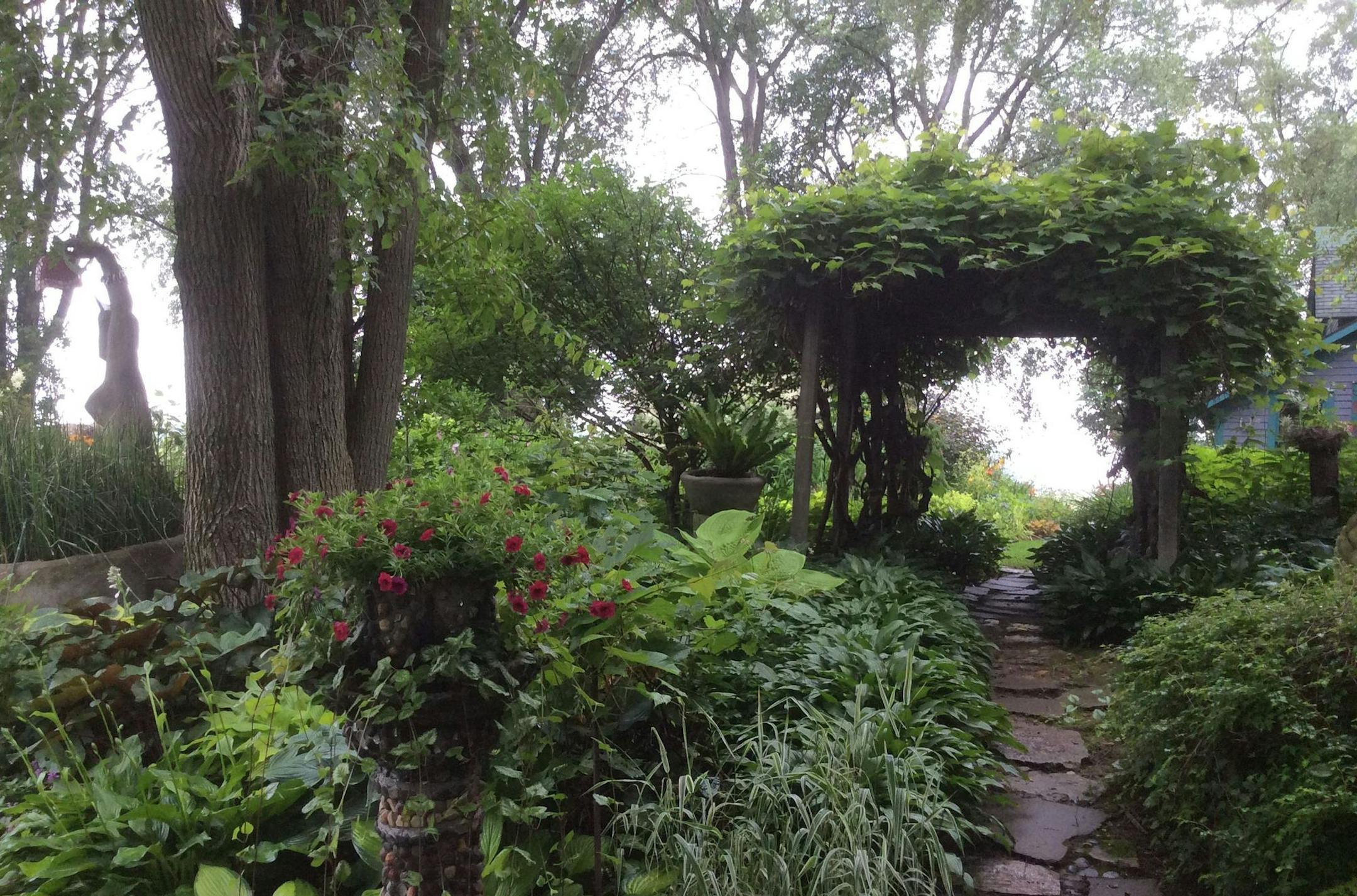 provided photo Garden of Rianna, aka mosaic artist Wouterina deRaad, of River Falls, Wis.