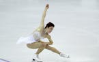 Ashley Wagner of the U.S. performs during the Ladies final of the Grand Prix Final figure skating competition in Barcelona, Spain, Saturday, Dec. 12, 