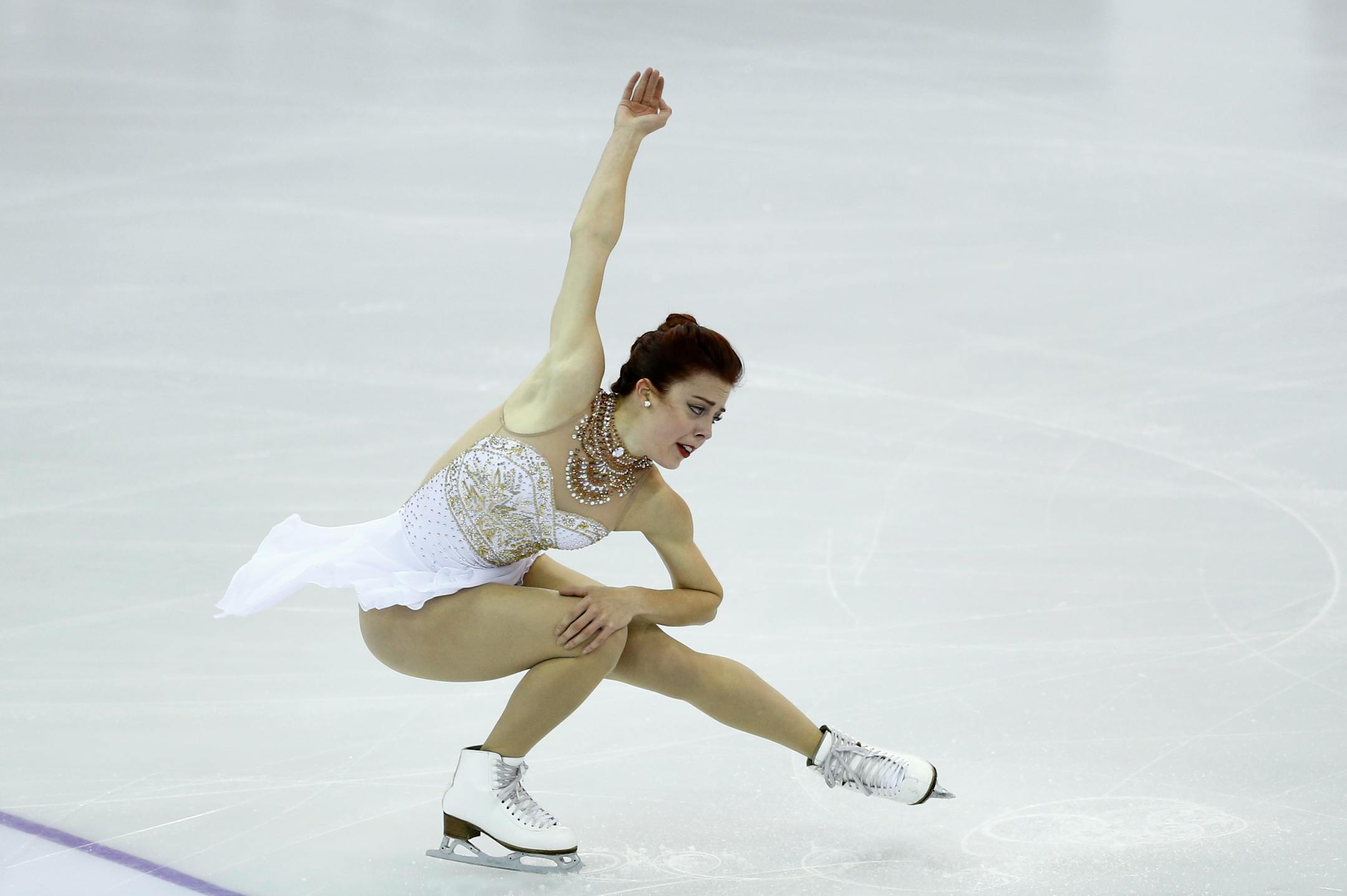 Ashley Wagner of the U.S. performs during the Ladies final of the Grand Prix Final figure skating competition in Barcelona, Spain, Saturday, Dec. 12, 2015. Olympians Wagner, Gracie Gold and Polina Edmunds are the favorites among the senior women at the U.S. Figure Skating Championships that get underway this weekend in the Twin Cities.