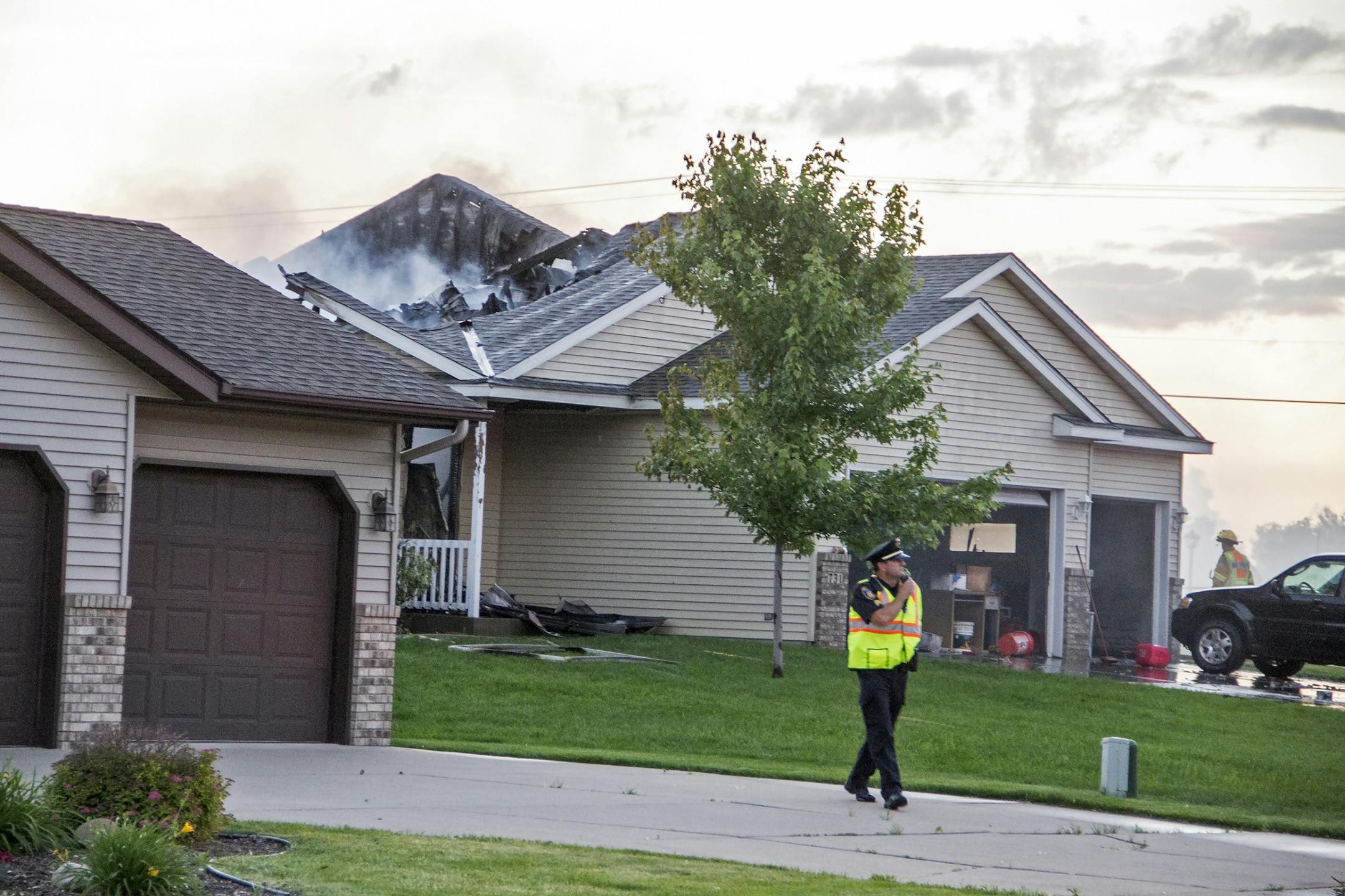 Eyewitness report of a plane crashing into a home at 731 Garden Place, Sauk Rapids, MN credit : Special to the Star Tribune Gustin Schumacher