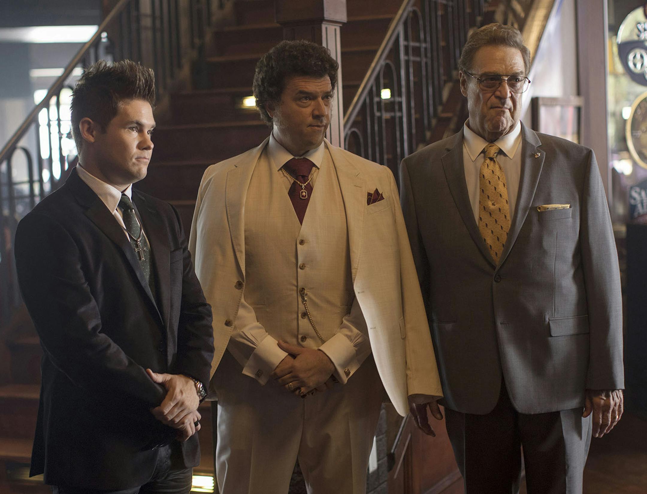 Episode 1 (debut 8/18/19): Adam Devine, Danny McBride, John Goodman in "The Righteous Gemstones."
photo: Fred Norris/HBO