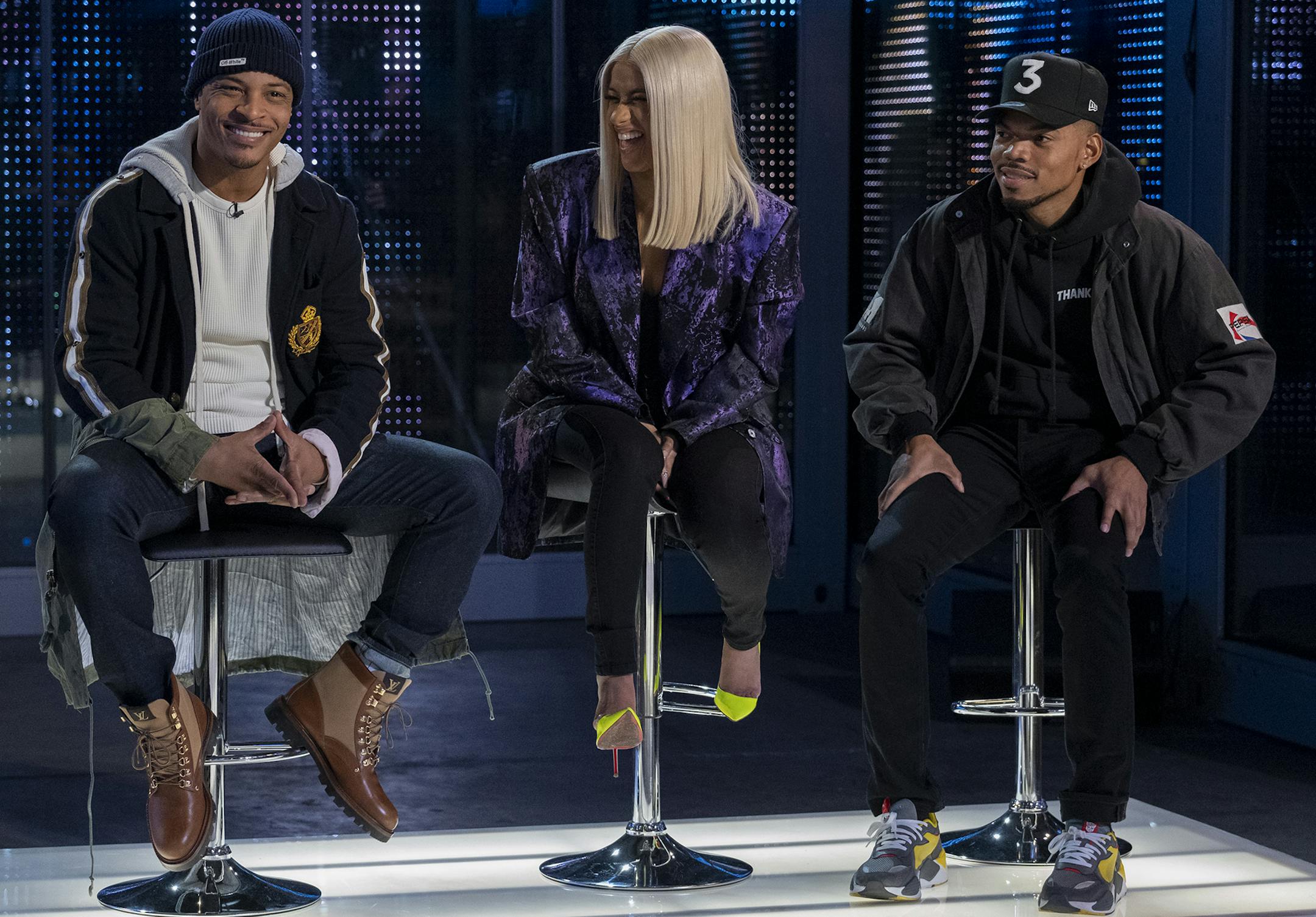 T.I., Cardi B and Chance the Rapper are the judges on "Rhythm + Flow."
