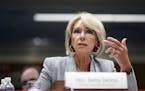 FILE -- Education Secretary Betsy DeVos testifies on Capitol Hill on June 5, 2018. The Education Department is considering whether to allow states to 