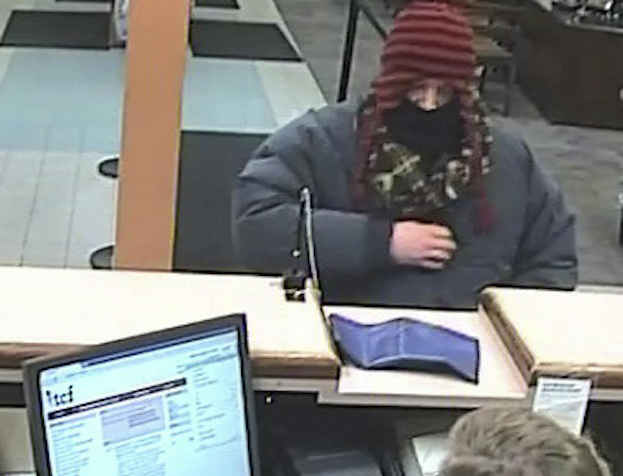 This gunman robbed an Uptown bank in Minneapolis last week. Credit: Surveillance photo provided by the FBI