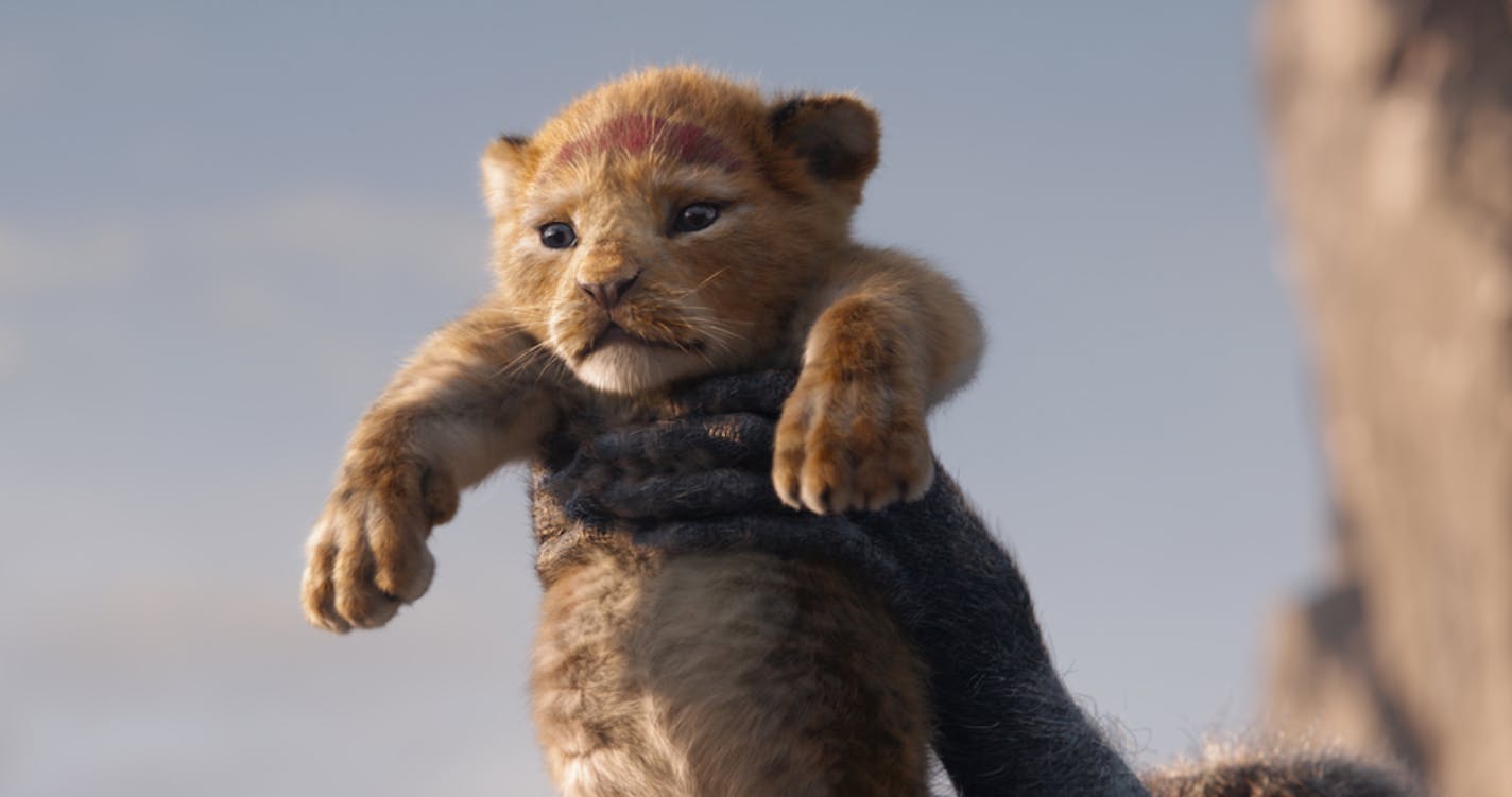 A FUTURE KING IS BORN – In Disney's all-new "The Lion King," Simba idolizes his father, King Mufasa, and takes to heart his own royal destiny. Featuring JD McCrary and Donald Glover as young Simba and Simba, "The Lion King" roars into U.S. theaters on July 19, 2019. ©2019 Disney Enterprises, Inc. All Rights Reserved.