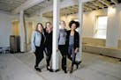 Co-founders Liz Giel, Erinn Farrell, Bethany Iverson and Alex West Steinman in the North Loop office that will house the Coven, their co-working space
