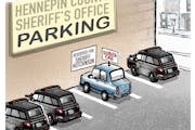Sack cartoon: Hennepin County Sheriff's parking