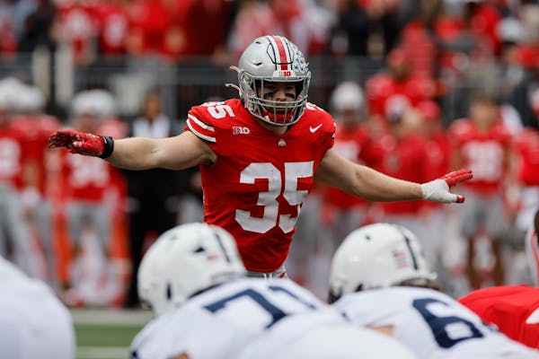 Ohio State linebacker Tommy Eichenberg is part of a defense that has allowed only 10 points per game this season.