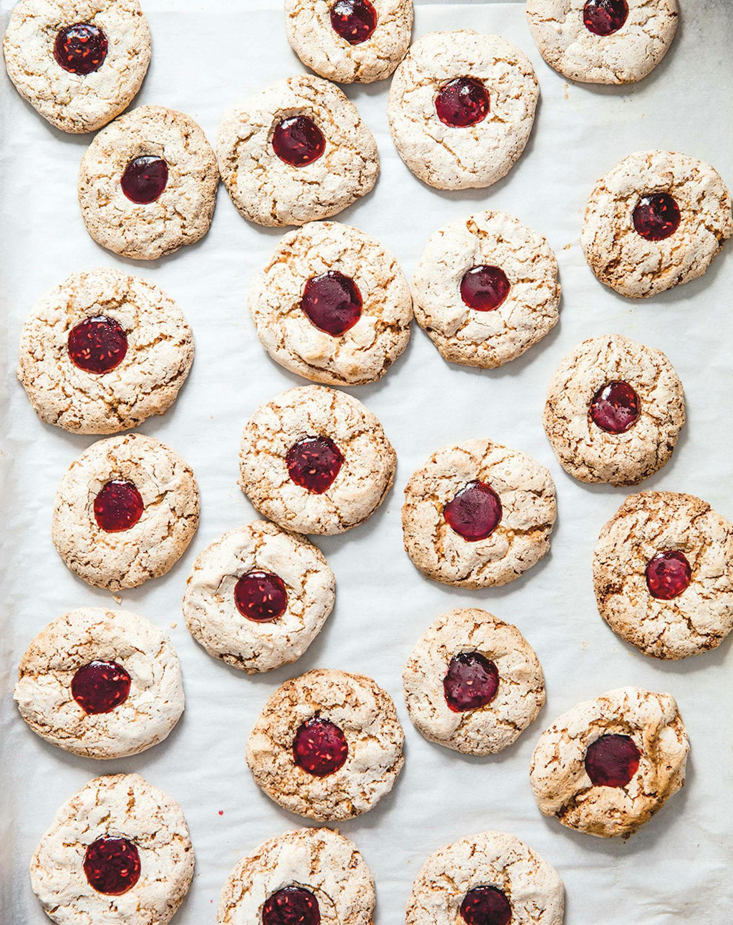 Photo by Aubrie Pick
Hazelnut Raspberry Macaroons (Haselnuss-Himbeer Makronen) from "Classic German Baking."