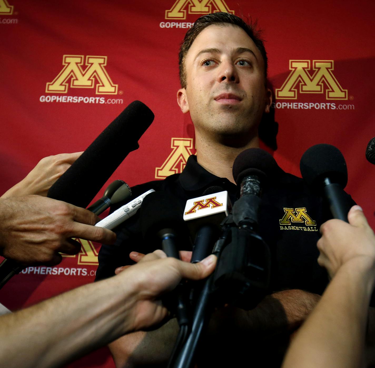 Gophers head basketball coach Richard Pitino spoke with the media on Tuesday. ] CARLOS GONZALEZ cgonzalez@startribune.com July 16, 2013, Minneapolis, Minn., University of Minnesota Gophers Basketball