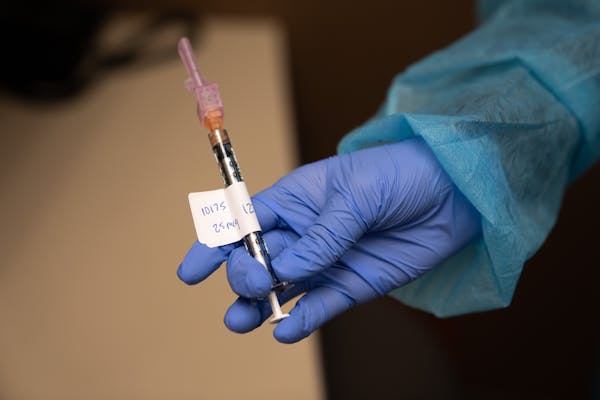 A Moderna COVID-19 vaccine dose for a preschooler on Monday, June 20, in Minneapolis.
