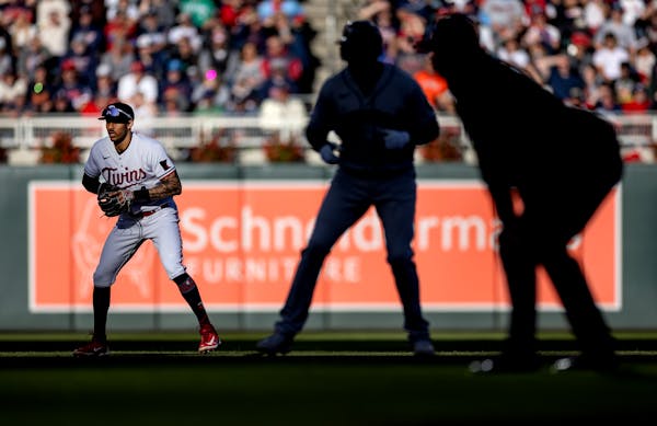Minnesota Twins shortstop Carlos Correa in the fifth inning during Game 3 of the ALDS.