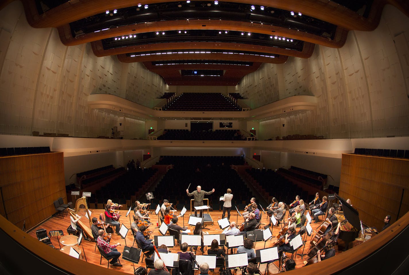 The St. Paul Chamber Orchestra practices in their new home the new Ordway Concert Hall. ] BRIAN PETERSON &#xef; brianp@startribune.com St. Paul, MN - 2/11/2015 ORG XMIT: MIN1502121416560061 ORG XMIT: MIN1502131644533758