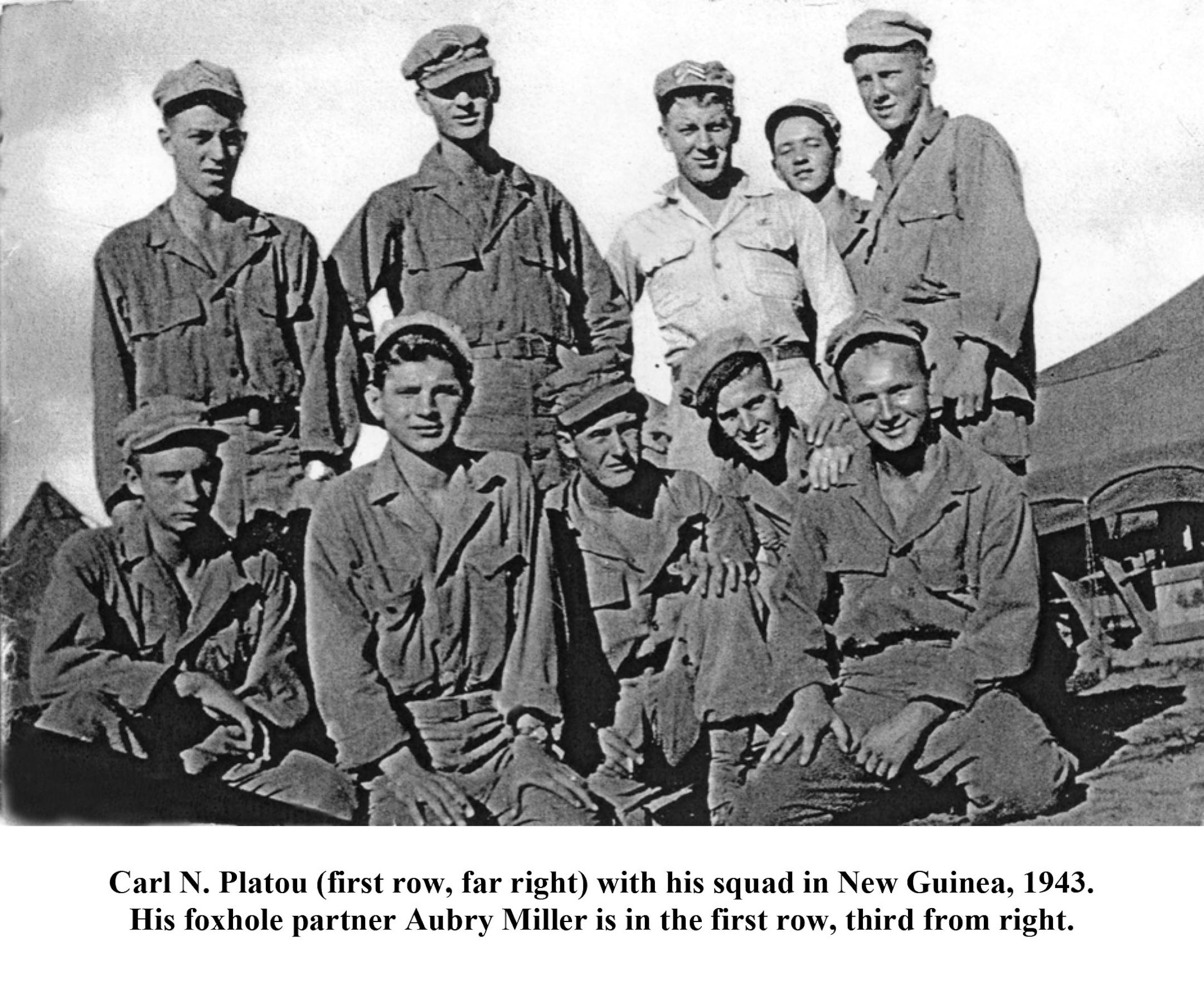 Carl Platou with his squad while in New Guinea in 1943 (Platou on the far right in the first row). Platou became one of the most influential people in Minnesota medicine during his 40 years at the helm of Fairview Health Systems. ] JIM GEHRZ•jgehrz@startribune.com (JIM GEHRZ/STAR TRIBUNE) / December 24, 2012 / 2:00 PM Minneapolis, MN BACKGROUND INFORMATION: Additional pix for Northern Lights project. Credits for photos are courtesy of family unless otherwise noted.