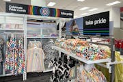Pride Month merchandise is displayed at a Target store on May 31, 2023 in San Francisco. Target pulled some of its Pride Month merchandise from stores
