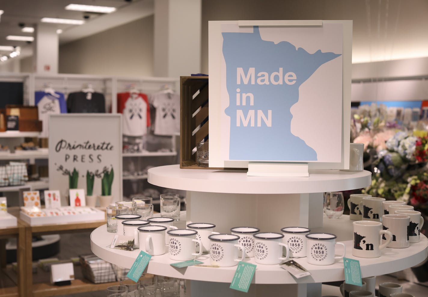 A "Made in MN" popup shop on the second floor of the downtown Target store. ] JEFF WHEELER &#xef; jeff.wheeler@startribune.com Target's Vice President for Store Planning & Design, Joe Perdew, led a tour of the newly remodeled downtown Minneapolis Target store Monday afternoon, August 14, 2017.