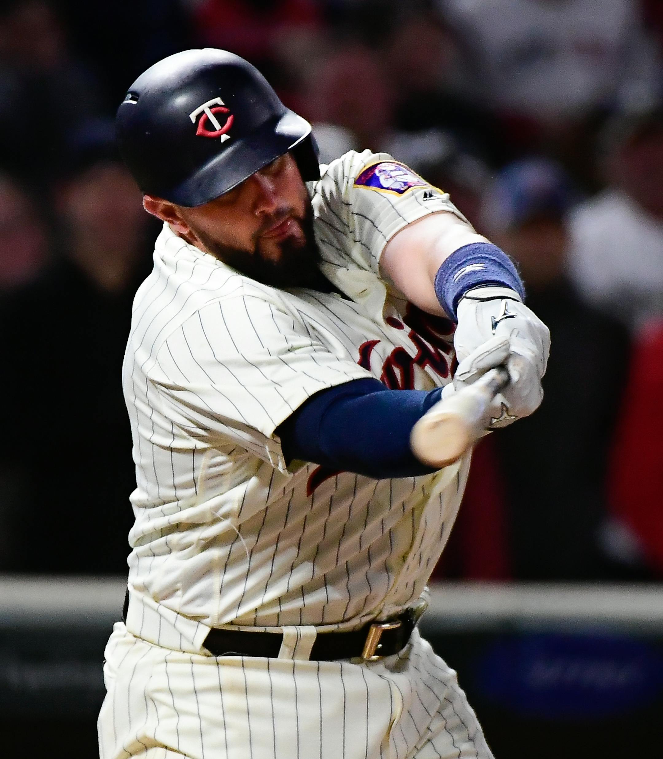 Minnesota Twins catcher Bobby Wilson (46) was struck out swinging off a pitch by Milwaukee Brewers relief pitcher Josh Hader (71) to end the game. The Brewers won 5-4. ] AARON LAVINSKY ï aaron.lavinsky@startribune.com The Minnesota Twins played the Milwaukee Brewers on Saturday, May 19, 2018 at Target Field in Minneapolis, Minn.