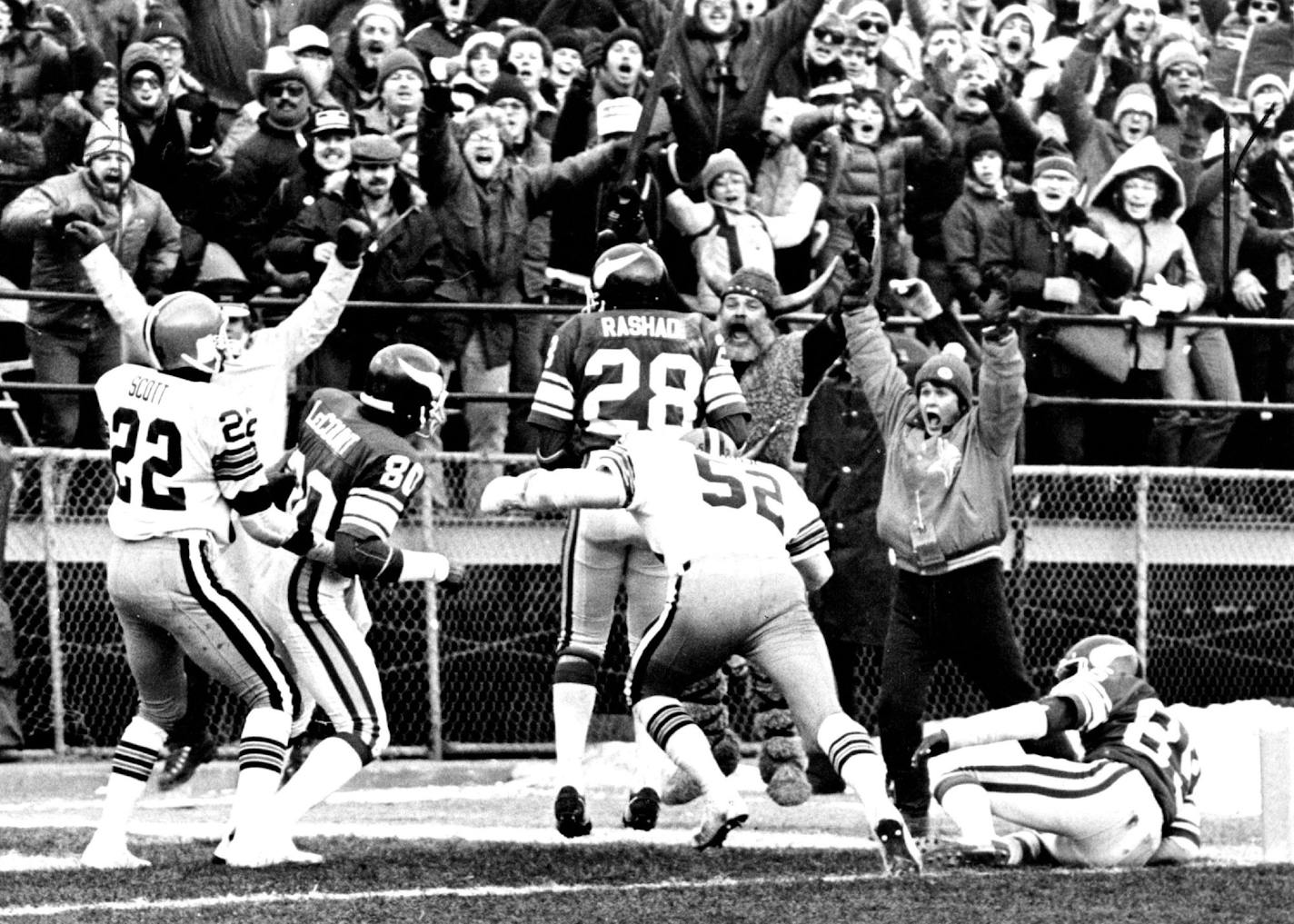 April 2, 1982 Ahmad Rashad's 1980 'miracle catch' against Cleveland ranks among top memories. December 14, 1980 William Seaman, Minneapolis Star Tribune