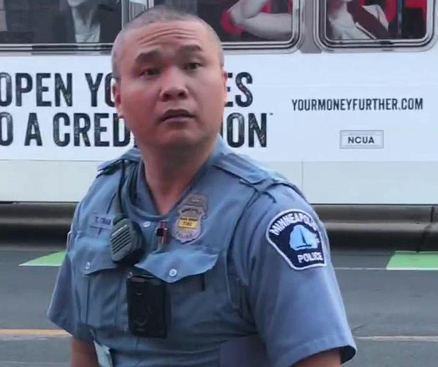 Another of the officers, from a video of Monday's incident on Facebook.