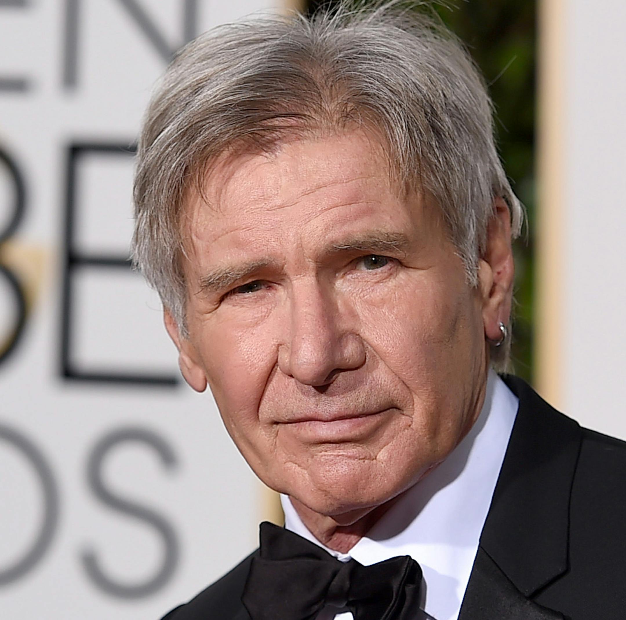 Harrison Ford arrives at the 73rd annual Golden Globe Awards on Sunday, Jan. 10, 2016, at the Beverly Hilton Hotel in Beverly Hills, Calif. (Photo by Jordan Strauss/Invision/AP)