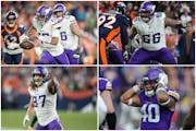 The Vikings are in a viable playoff position because of the resourceful moves that brought in (clockwise from top left) quarterback Joshua Dobbs, guar