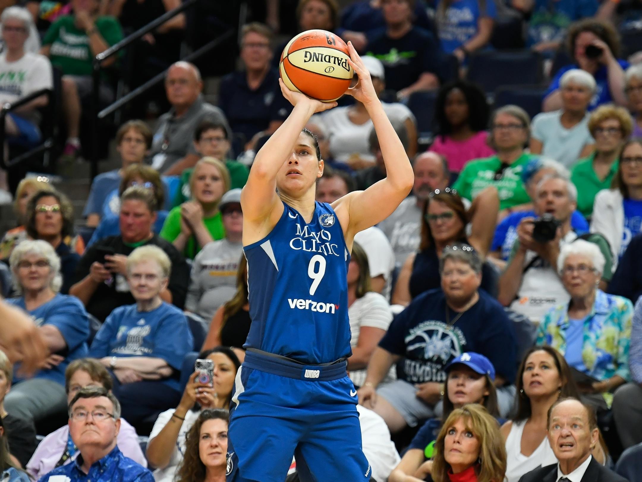 Minnesota Lynx forward Cecilia Zandalasini (9) pictured in a 2018 game.