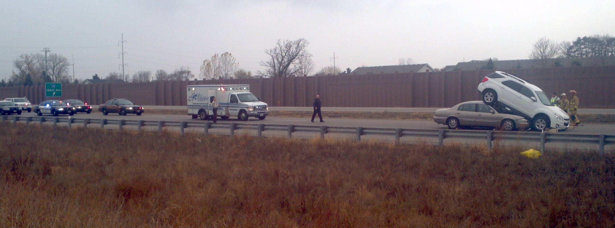 Two-car accident on Hwy. 65 in Blaine just north of Main St. Tuesday afternoon.
