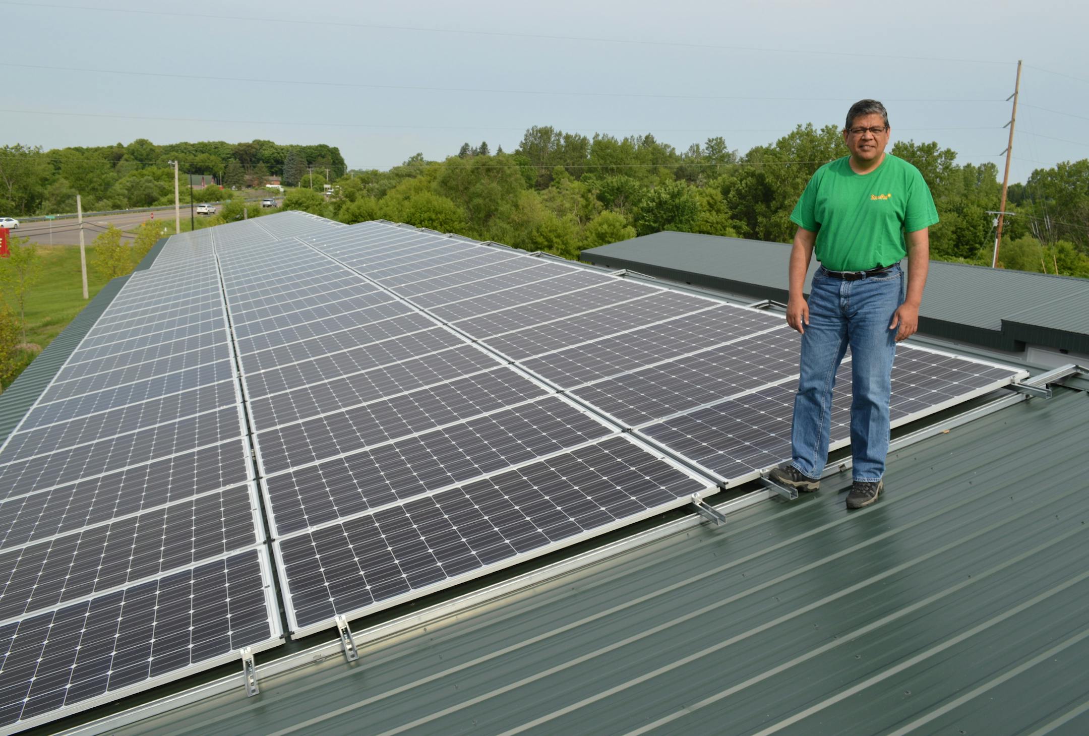 Engineer Mouli Vaidyanathan has installed his Solarpod roof arrays in more 33 states. He installed 40 kW SolarPod Crown at Medina Mini Storage in June. Photo: submitted by Mouli