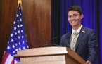 during the 2017 National Student Poets Ceremony at the Library of Congress James Madison Memorial Building on Thursday, Aug. 31, 2017, in Washington. 