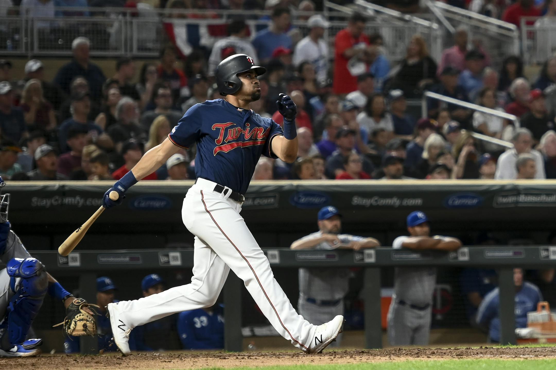 Minnesota Twins center fielder LaMonte Wade Jr. (30) hit a triple in the bottom of the fifth inning Saturday against the Kansas City Royals. ] Aaron Lavinsky &#x2022; aaron.lavinsky@startribune.com The Minnesota Twins played the Kansas City Royals on Saturday, Sept. 21, 2019 at Target Field in Minneapolis, Minn.