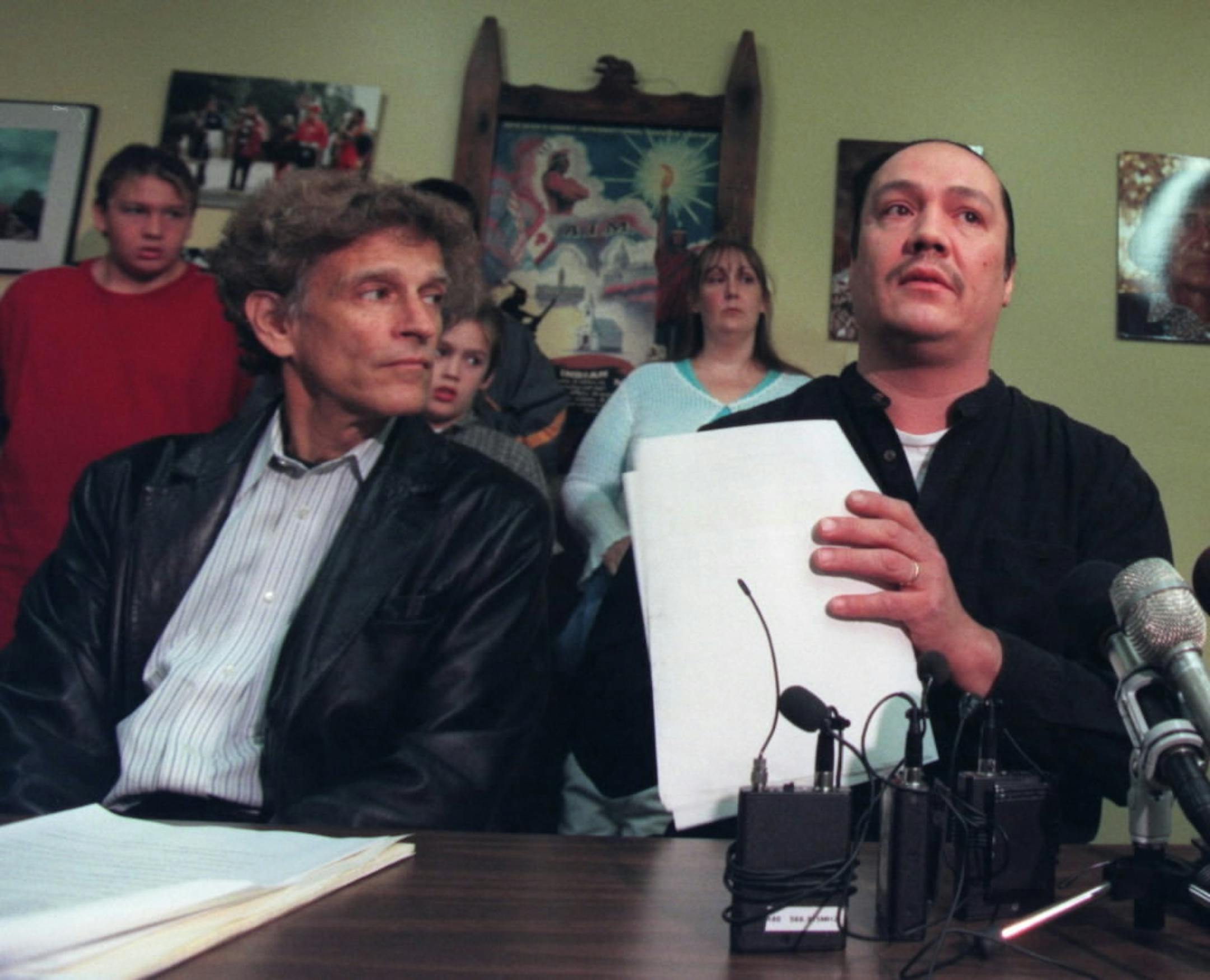 Larry Leventhal, left, represented Mike Forcia, right, in 2001 in a suit against the city of Minneapolis and the police.