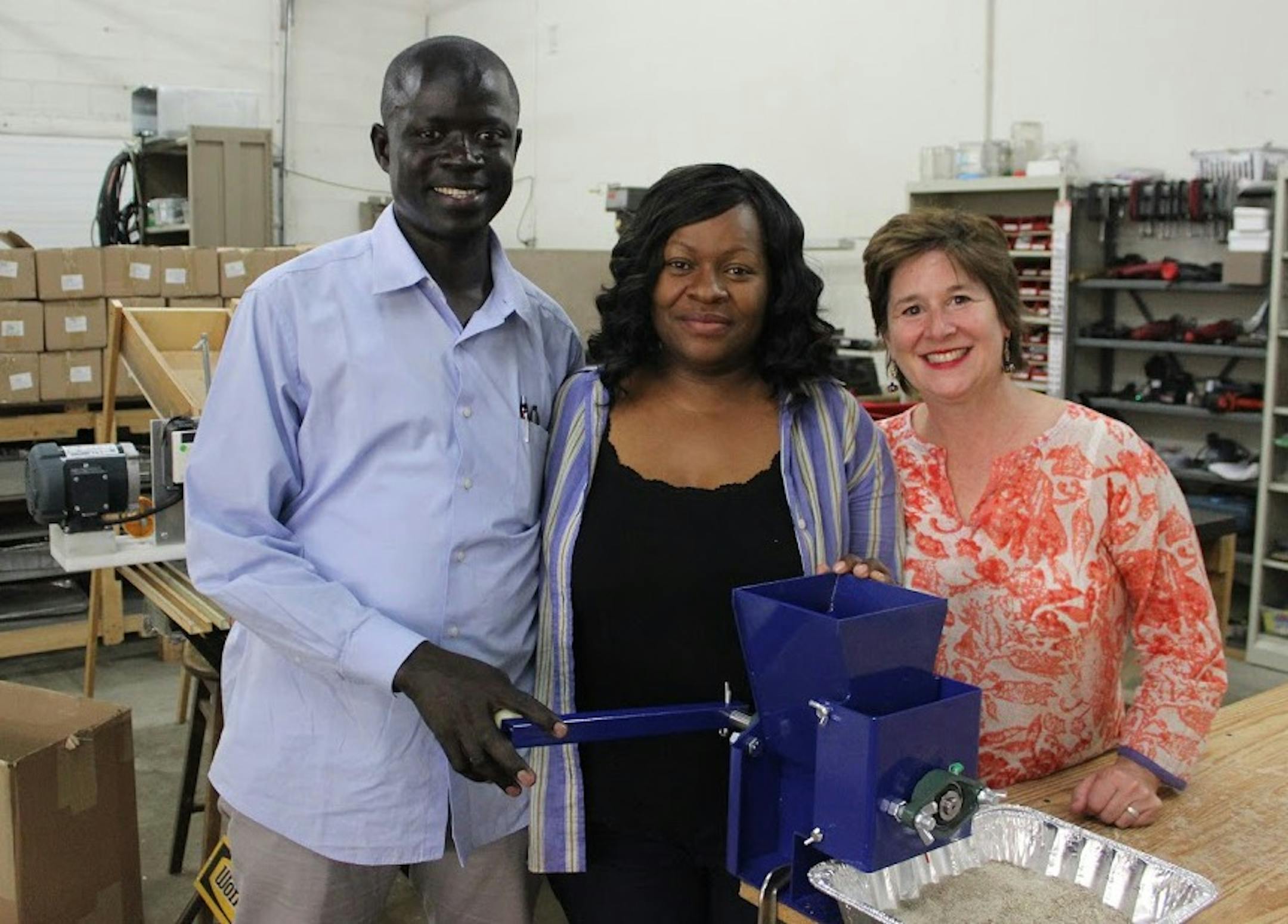 Aliou Ndiaye, Compatible Technology International's Senegal country director; Bupe Mwakasungula, Malawi project director, and Alexandra Spieldoch, executive director of CTI.