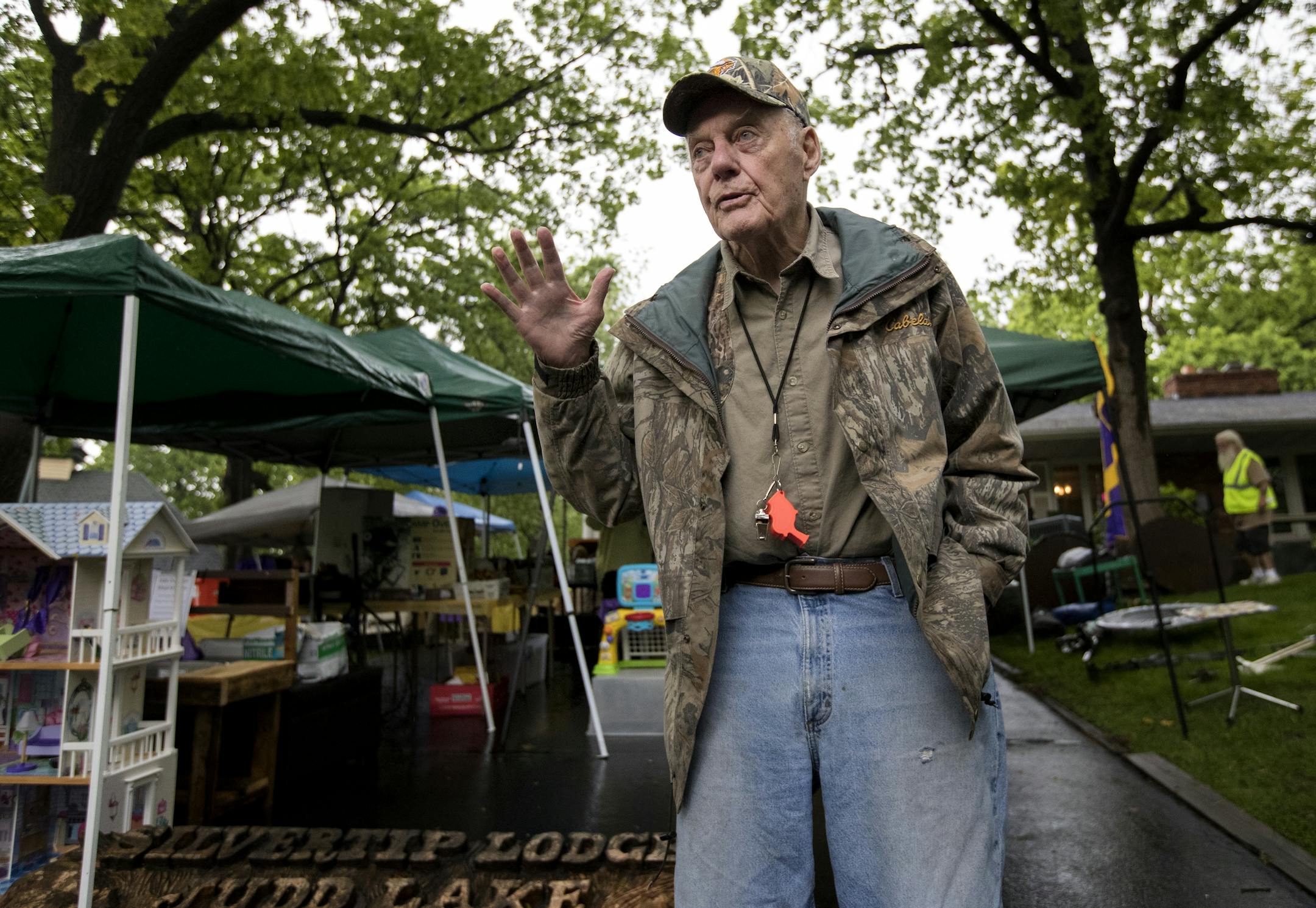 Bud Grant spoke to shoppers before the beginning of his annual garage sale. The former Minnesota Vikings head coach turns 90 years old on May 20.