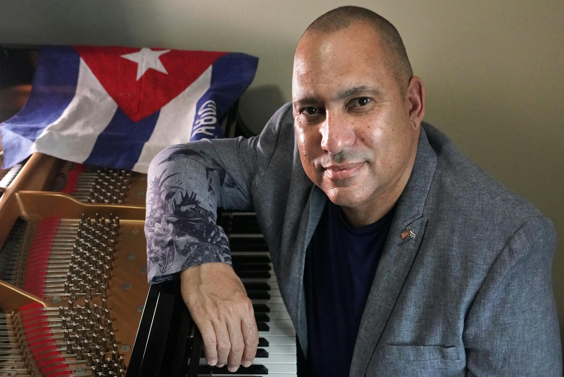 Nachito Herrera, a world-class Cuban American pianist from Twin Cities was at death's door with COVID. brian.peterson@startribune.com White Bear lake, MN Friday, August 14, 2020