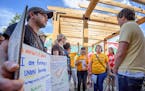 A group of Seward Co-op workers and a allied organizations walked past the Co-op Creamery to Seward Co-op offices and presented their issues to Operat