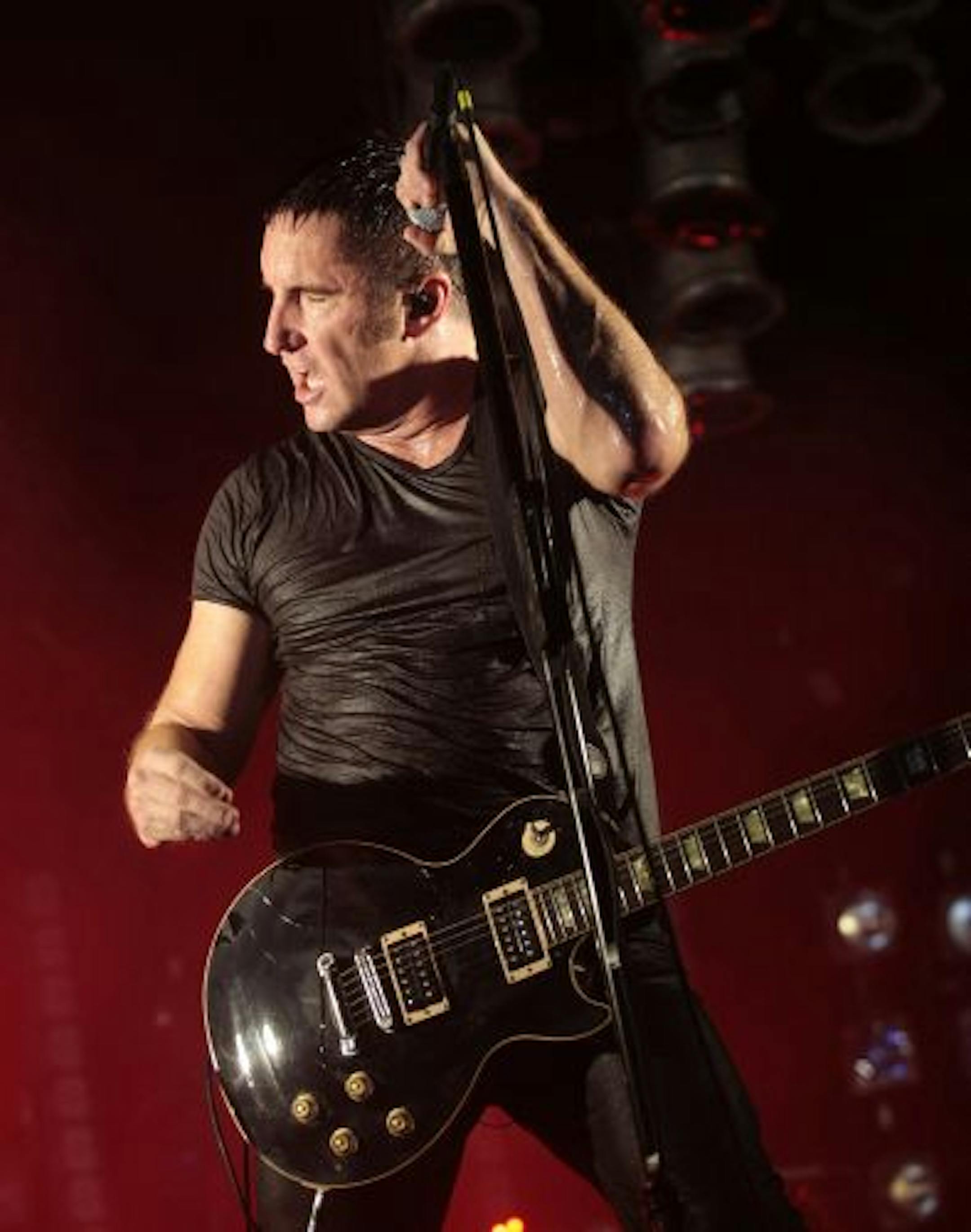 Nine Inch Nails Trent Reznor performs during the Bonnaroo Arts and Music Festival in Manchester, Tenn., Sunday, June 14, 2009.