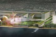 One of the designs proposed for the outdoor performance venue at the Upper Harbor Terminal site in north Minneapolis.