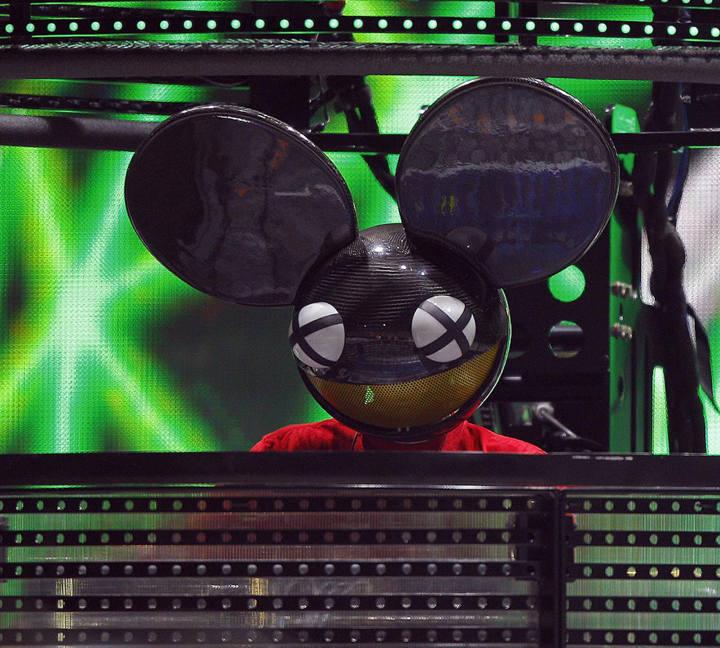 Joel Thomas Zimmerman, better known by his stage name deadmau5 performs at the Bonnaroo Music and Arts Festival on Saturday, June 13, 2015 in Manchester, Tenn. (Photo by Wade Payne/Invision/AP) ORG XMIT: TNWP111