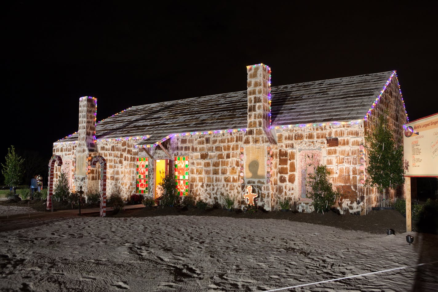 This is now the world's largest gingerbread house ever built. It stands near College Station, Texas.