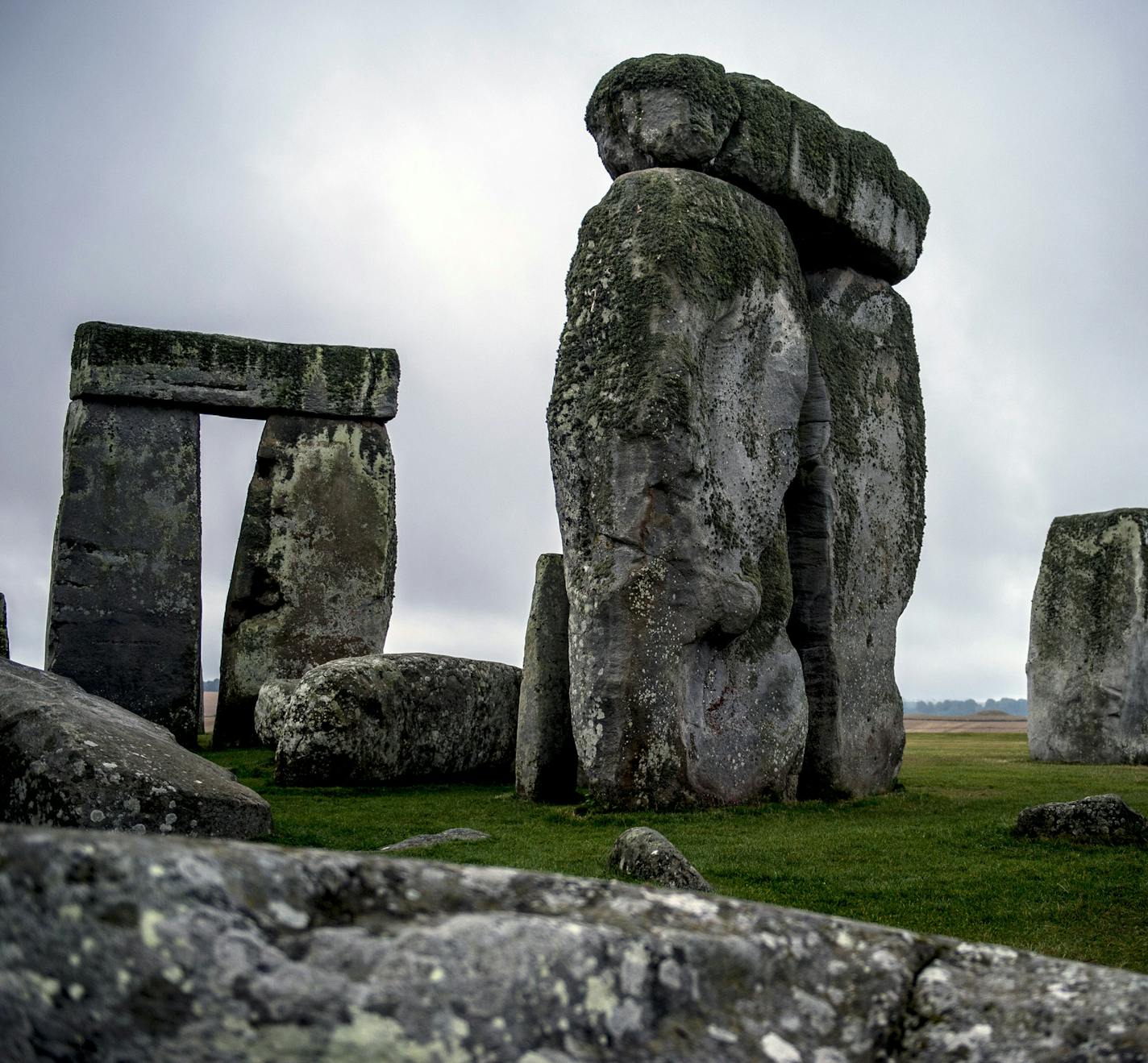 FILE -- A section of Stonehenge, roughly 5,000 years old, on the Salisbury Plain near Amesbury, England, on Aug. 6, 2014. Archaeologists in 2019 pinpointed the provenance of many of the ancient monuments' massive stones. A new study identifies the origin of the rest. (Andrew Testa/The New York Times)