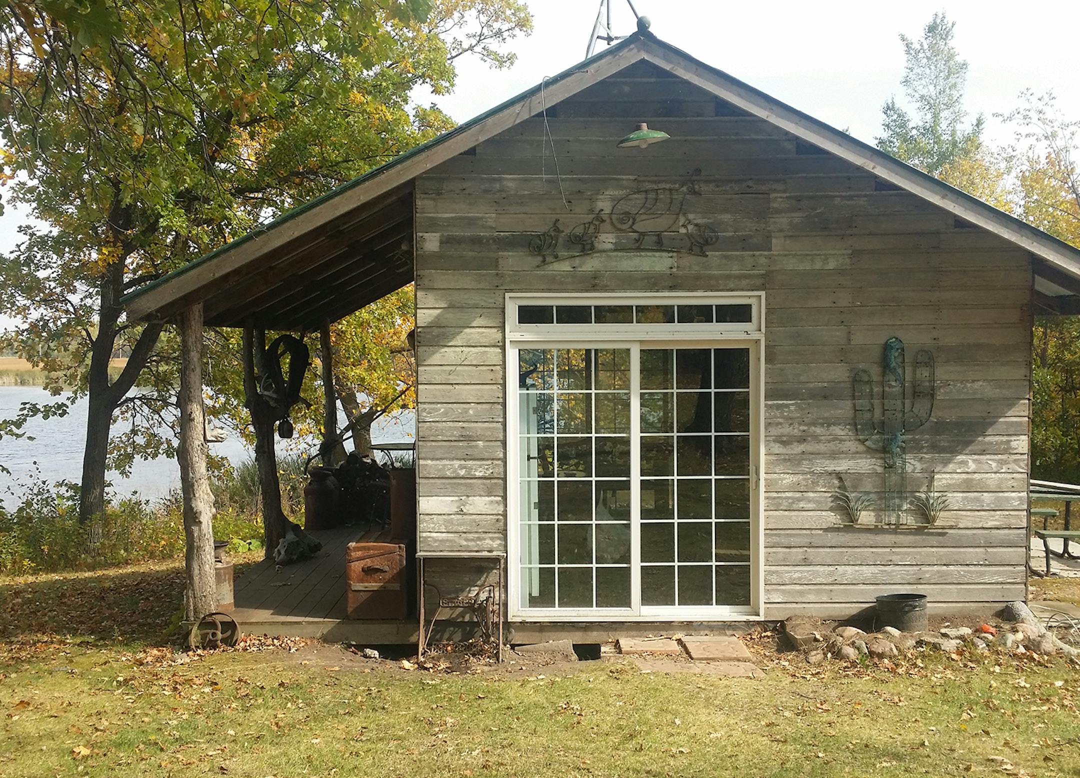 The Peterson cabin is largely made of recycled material.