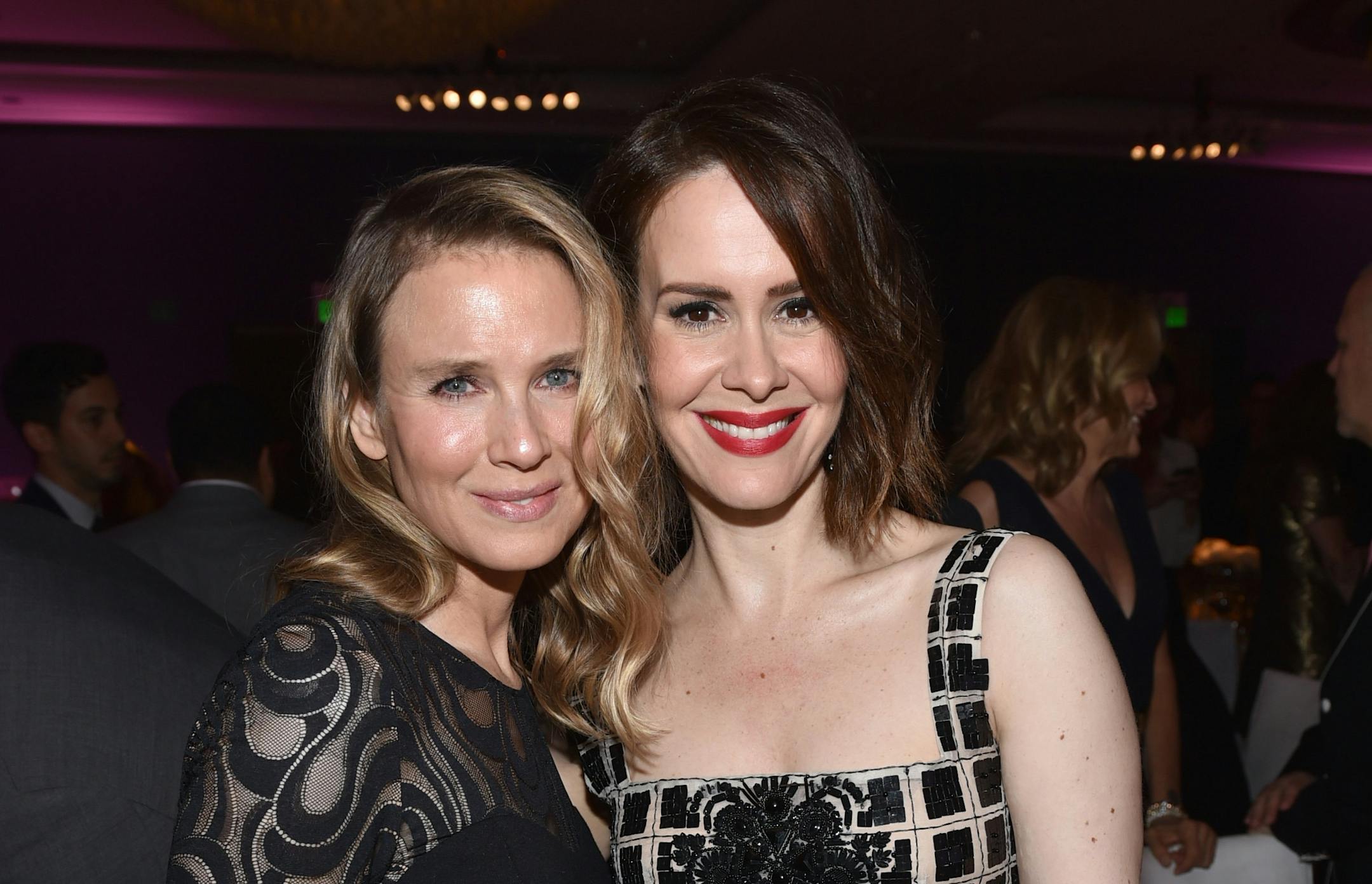 Renee Zellweger, left, and Sarah Paulson attend ELLE's 21st annual Women In Hollywood Awards at the Four Seasons Hotel on Monday, Oct. 20, 2014, in Los Angeles.